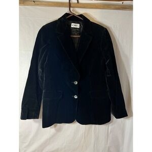 As is-Koret of California Vintage Black Velvet Blazer Union USA  business pro